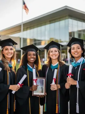 Jóvenes graduados universitarios listos para su búsqueda de empleo en Estados Unidos.