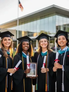 Jóvenes graduados universitarios listos para su búsqueda de empleo en Estados Unidos.