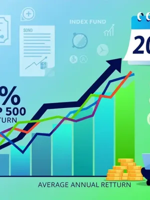 Gráfico de crecimiento financiero con el S&P 500 y el año 2026, representando la estrategia de fondos indexados y retornos pasivos.