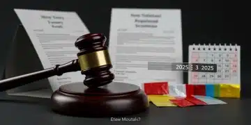 Gavel and legal documents over product samples, symbolizing new federal regulations.