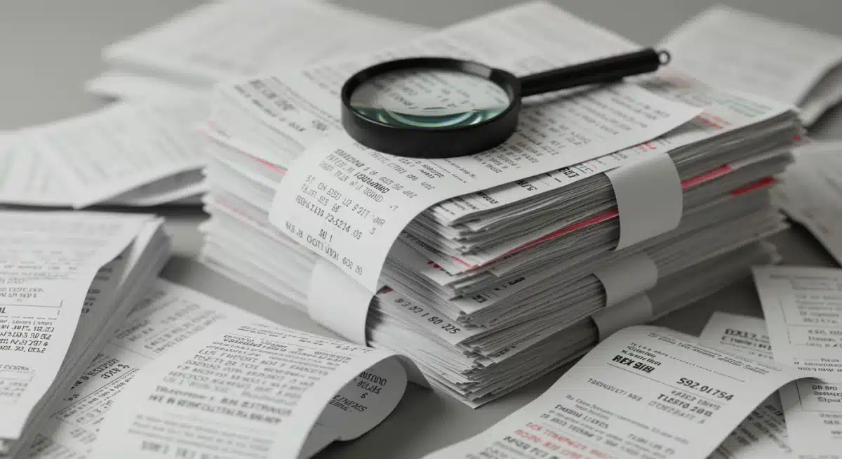 Organized receipts for tax deductions