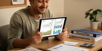 Maximiza Tus Beneficios de Desempleo en 2026: Guía Esencial Persona analizando cómo maximizar beneficios de desempleo en 2026 en una tablet.