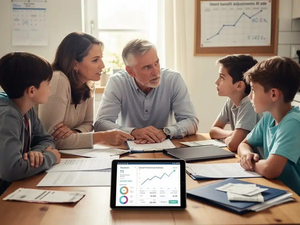 Familia planificando sus finanzas ante los ajustes por inflación en 2026.