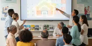 Personas revisando el calendario para los plazos de asistencia de alquiler 2026.