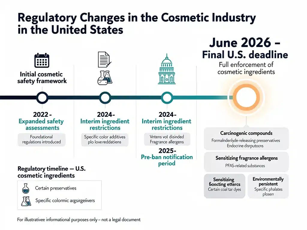 Cronología de la prohibición de ingredientes cosméticos en Estados Unidos