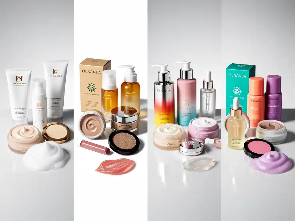 Exhibición de seis nuevas líneas de productos de salud y belleza de diferentes marcas.
